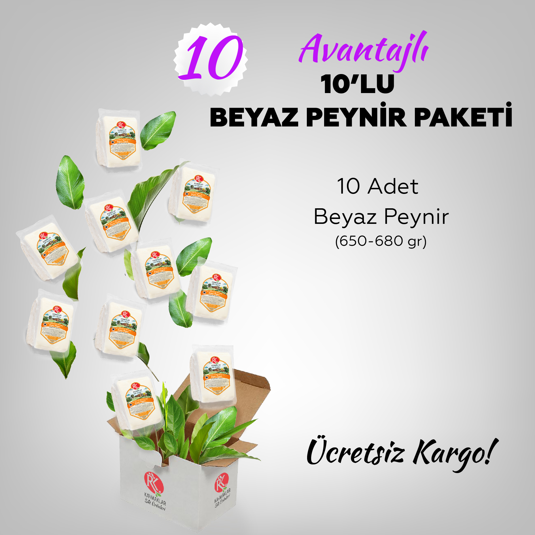 Avantajlı 10’lu Beyaz Peynir Mega Paketi