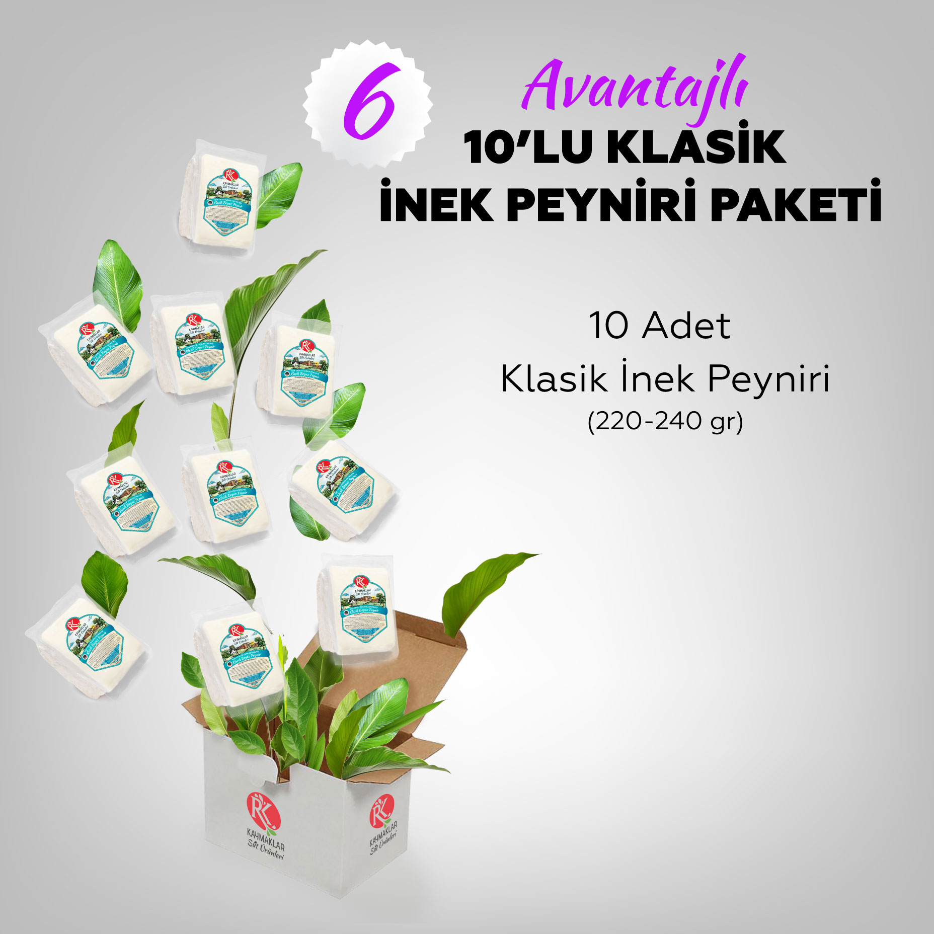 Avantajlı 10’lu Klasik İnek Peyniri Paket