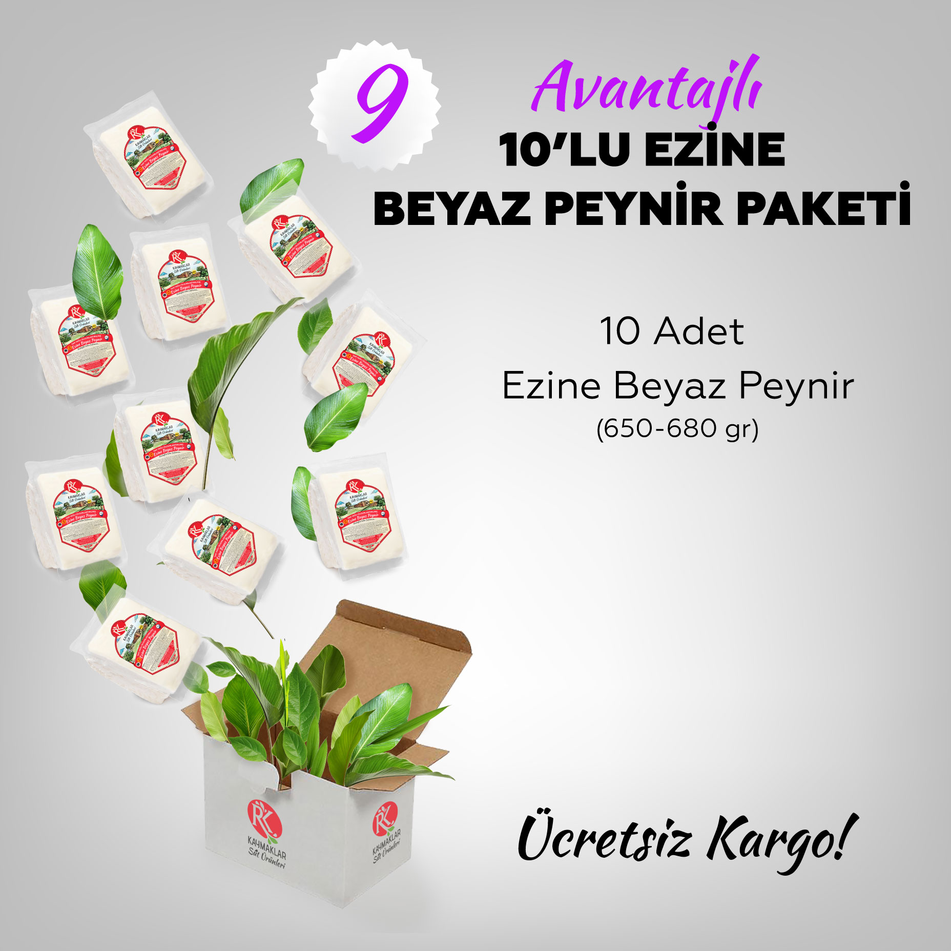 Avantajlı 10’lu Ezine Peyniri Mega Paketi